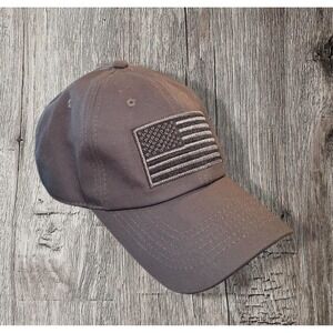 H3 AMERICANA Dark Gray Snapback Hat Black USA Flag Adjustable